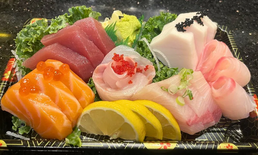 Assorted premium sashimi at Kendo Sushi, a Japanese Restaurant in Philadelphia.